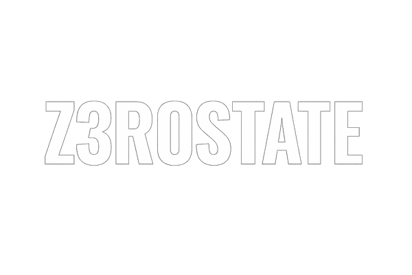 Z3R0STATE IN OSWALD IN WHITE ON TRANSPARENT BACKGROUND